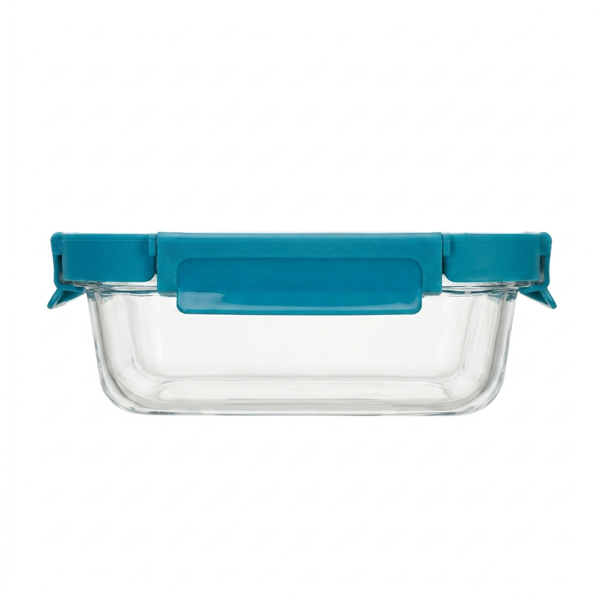 Contenedor tapa click vidrio rectangular 640 ml