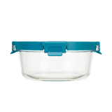 Contenedor tapa click vidrio redondo 950 ml