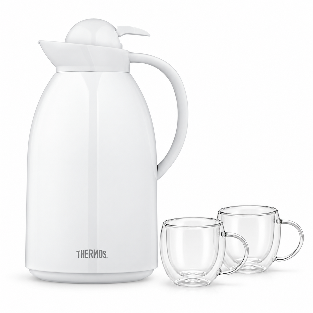Pack jarra Thermos 1,5 L + 2 tazas boro 80 ml
