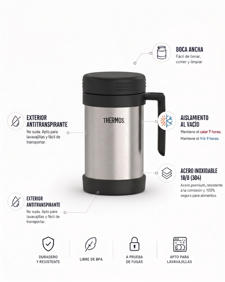 Thermos Termo comida acero 470 ml con asa