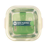 Recipiente cuadrado vidrio 800 ml con tapa