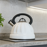 Tetera acero inoxidable Bari blanca 3 L