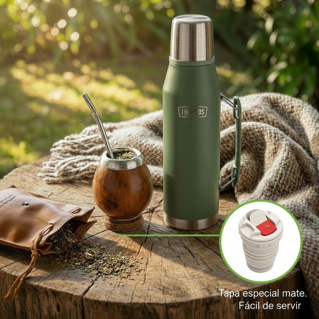 Thermos Termo líquido acero inoxidable Outdo 1,3 L – Verde
