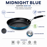 Bergner Sarten 28 cm aluminio forjado midnight blue