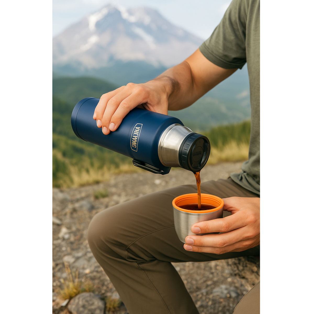 Thermos Termo líquido acero inoxidable King 2 L – Matt Navy
